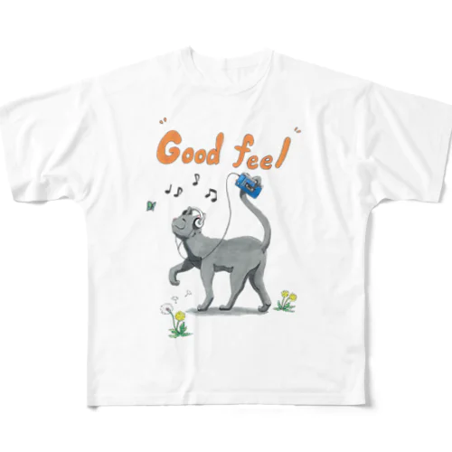 ネコちゃん(グレー) All-Over Print T-Shirt