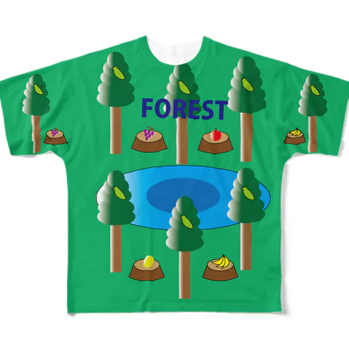 森ジャングル フルグラフィックTシャツ