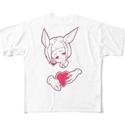 ウサギ フルグラフィックTシャツ