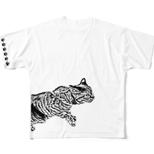 にゃん助さんTシャツ All-Over Print T-Shirt