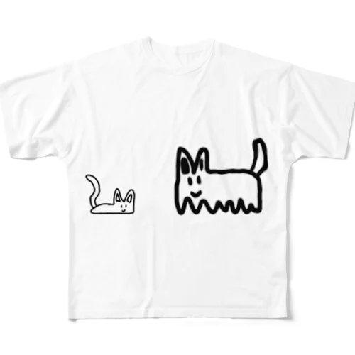 ねこ壱 フルグラフィックTシャツ