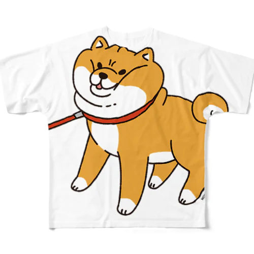 散歩から帰りたくない柴犬 All-Over Print T-Shirt