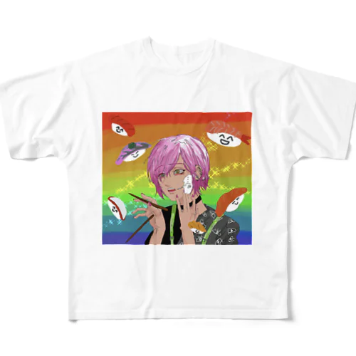 原宿SUSHIボーイ All-Over Print T-Shirt
