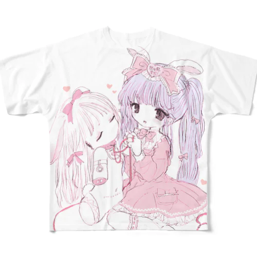 うさぎさんほしかったの♡ フルグラフィックTシャツ