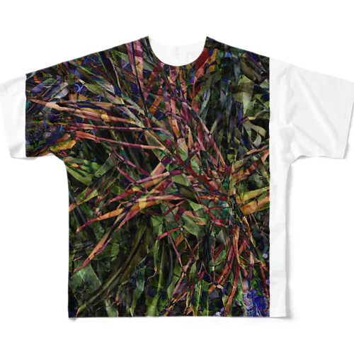 迷彩 草３ All-Over Print T-Shirt