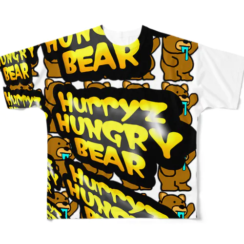 Hurryz HUNGRY BEAR 空間 All-Over Print T-Shirt