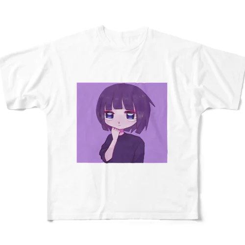 メンヘラ病みかわ女 フルグラフィックTシャツ