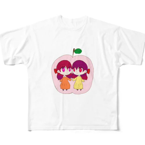 双子りんご姫🍏🍎 フルグラフィックTシャツ