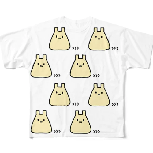 2ねざーらんどどわーふ2Dうさぎ フルグラフィックTシャツ