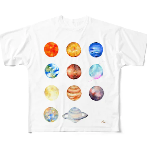 十一天体 All-Over Print T-Shirt