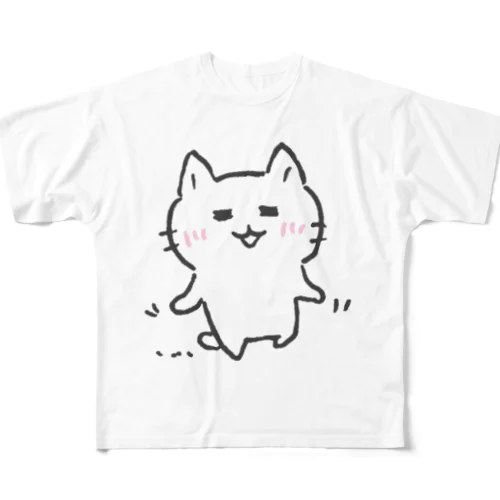 ザ シロネコ-I フルグラフィックTシャツ