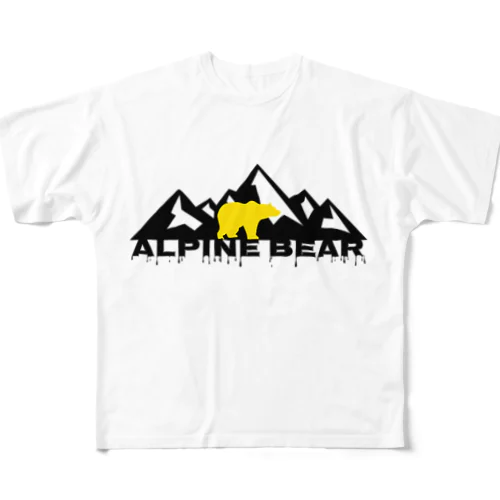 alpine bear フルグラフィックTシャツ