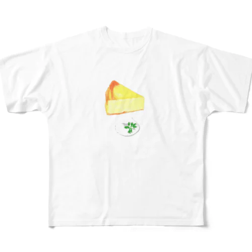 ベイクドチーズケーキ フルグラフィックTシャツ