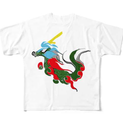 DEFORMED DRAGON All-Over Print T-Shirt