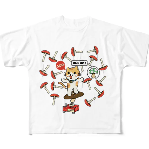 キノコ神（ベニテングダケ） All-Over Print T-Shirt