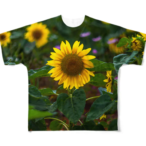 sun flower フルグラフィックTシャツ