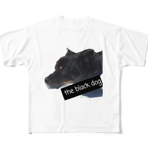 The black dog All-Over Print T-Shirt