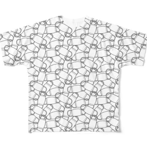 マスク柄（布タイプ） All-Over Print T-Shirt