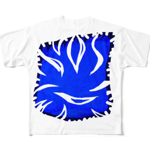青バリエーション フルグラフィックTシャツ