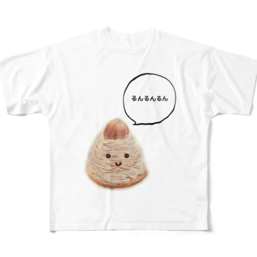 るんるんモンブランちゃん All-Over Print T-Shirt