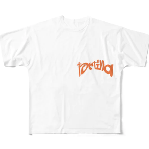 トルティーヤ tortilla オレンジ All-Over Print T-Shirt