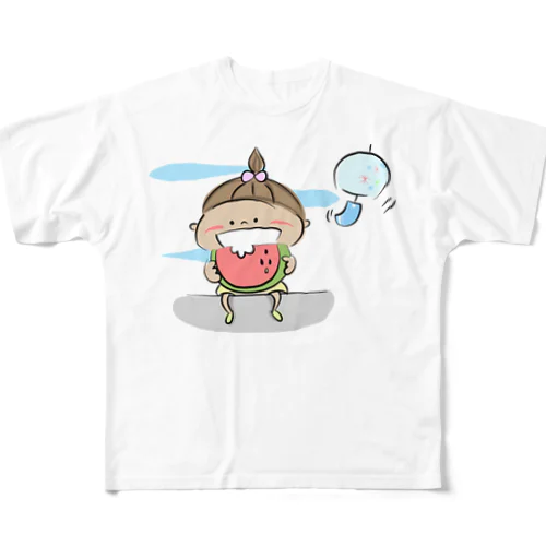 はっぴー♡Summer All-Over Print T-Shirt