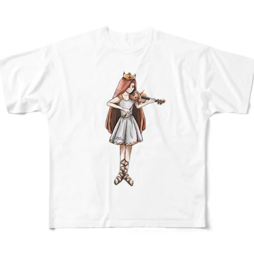 violin queen All-Over Print T-Shirt