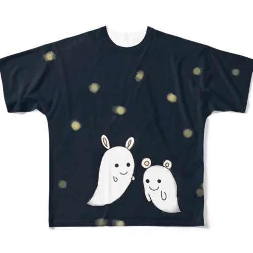 おばけちゃん　キラキラな夜 All-Over Print T-Shirt