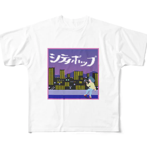 city pop フルグラフィックTシャツ