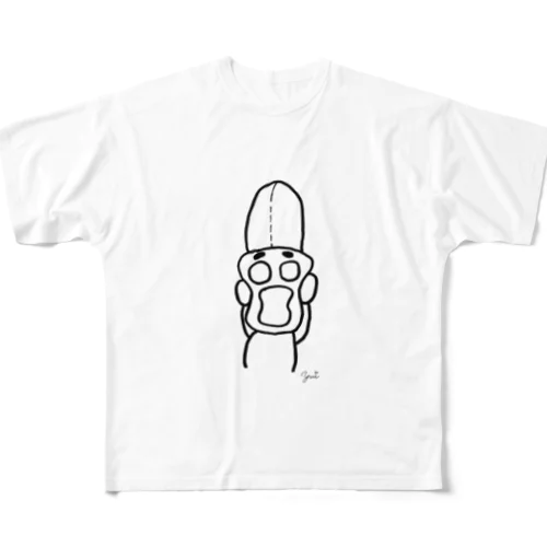 まろムンクちゃん フルグラフィックTシャツ