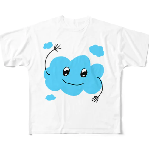 踊る雲 フルグラフィックTシャツ