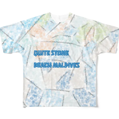 QuiteStone BeachMaldives フルグラフィックTシャツ