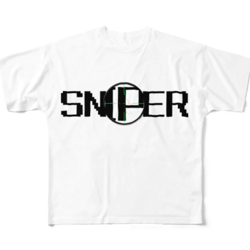 SNIPER(英字＋１シリーズ) フルグラフィックTシャツ