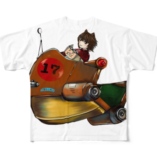 左向きの飛行装置 All-Over Print T-Shirt