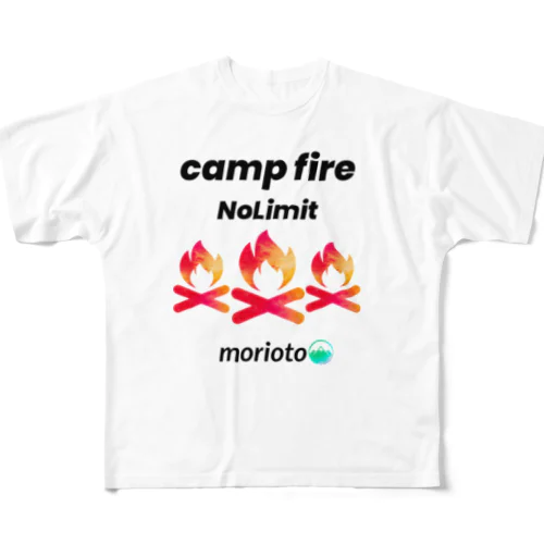 campfire × morioto All-Over Print T-Shirt