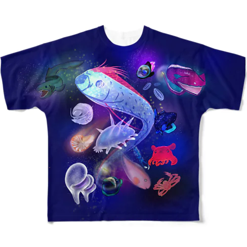 宇宙×深海魚【Deep Universe】 フルグラフィックTシャツ