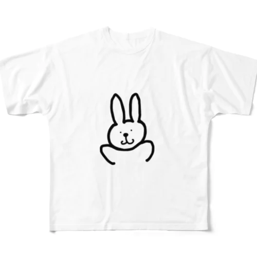 うさぎ フルグラフィックTシャツ