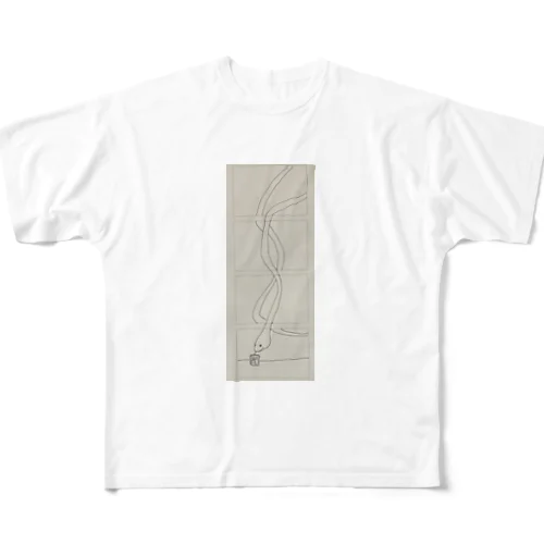 ウワバミ All-Over Print T-Shirt