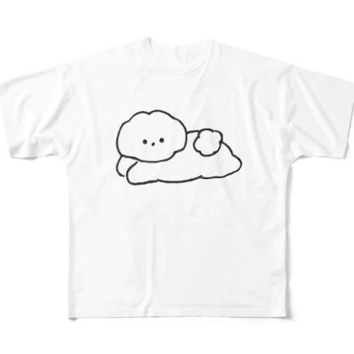 空飛ぶフワモコ君 フルグラフィックTシャツ