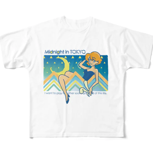 月夜のバニーちゃん２ All-Over Print T-Shirt