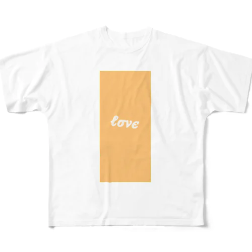 Love_orange フルグラフィックTシャツ