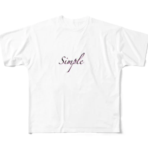 シンプル　しんぷる　Simple フルグラフィックTシャツ