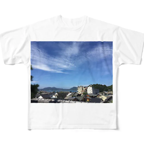 田舎の風景 フルグラフィックTシャツ