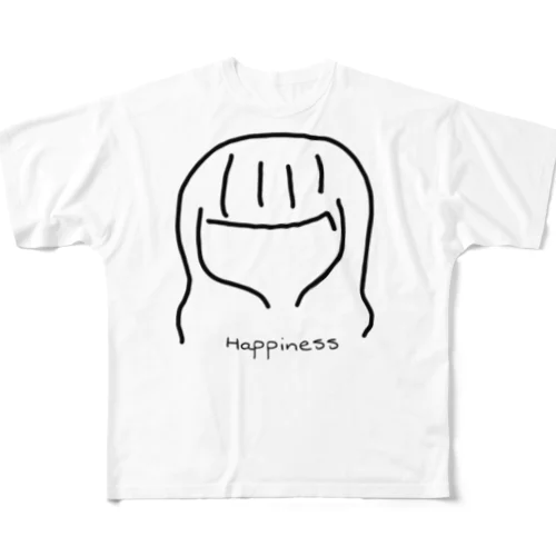 Happiness フルグラフィックTシャツ