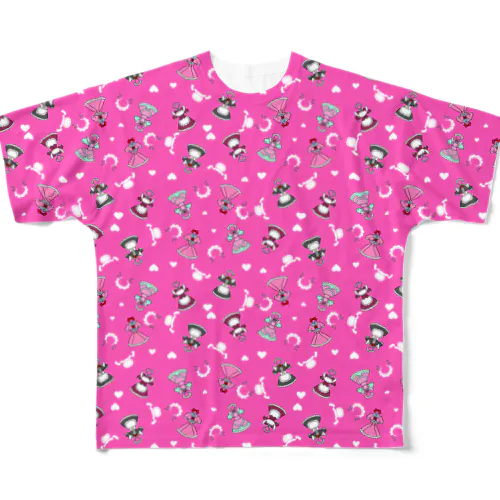 メイド服のフルグラTシャツーピンク All-Over Print T-Shirt