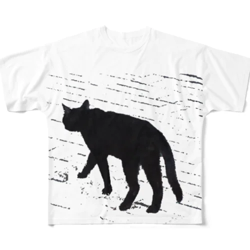 クールな黒猫 All-Over Print T-Shirt