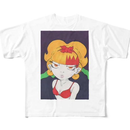 女の子作品010　全面 フルグラフィックTシャツ