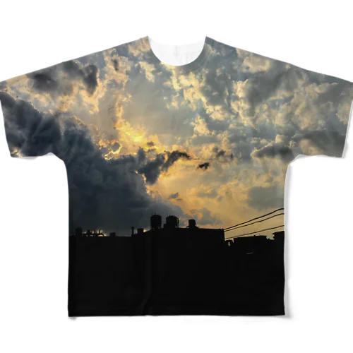 夕闇グラフィック All-Over Print T-Shirt