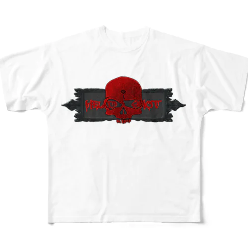 HEADSHOT RED フルグラフィックTシャツ