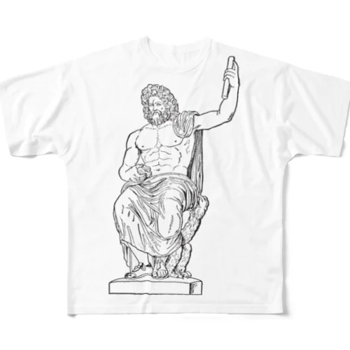 ゼウスオリンプギリシャ神話  フルグラフィックTシャツ